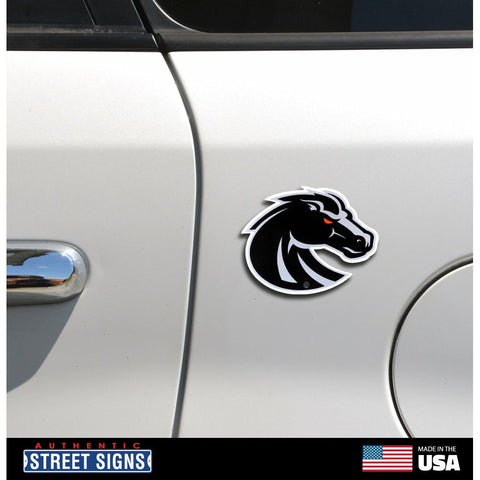 Boise State Broncos - Black Logo Steel Super Magnet