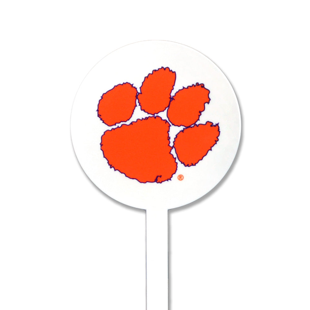 Clemson Tigers White Steel Garden Stake