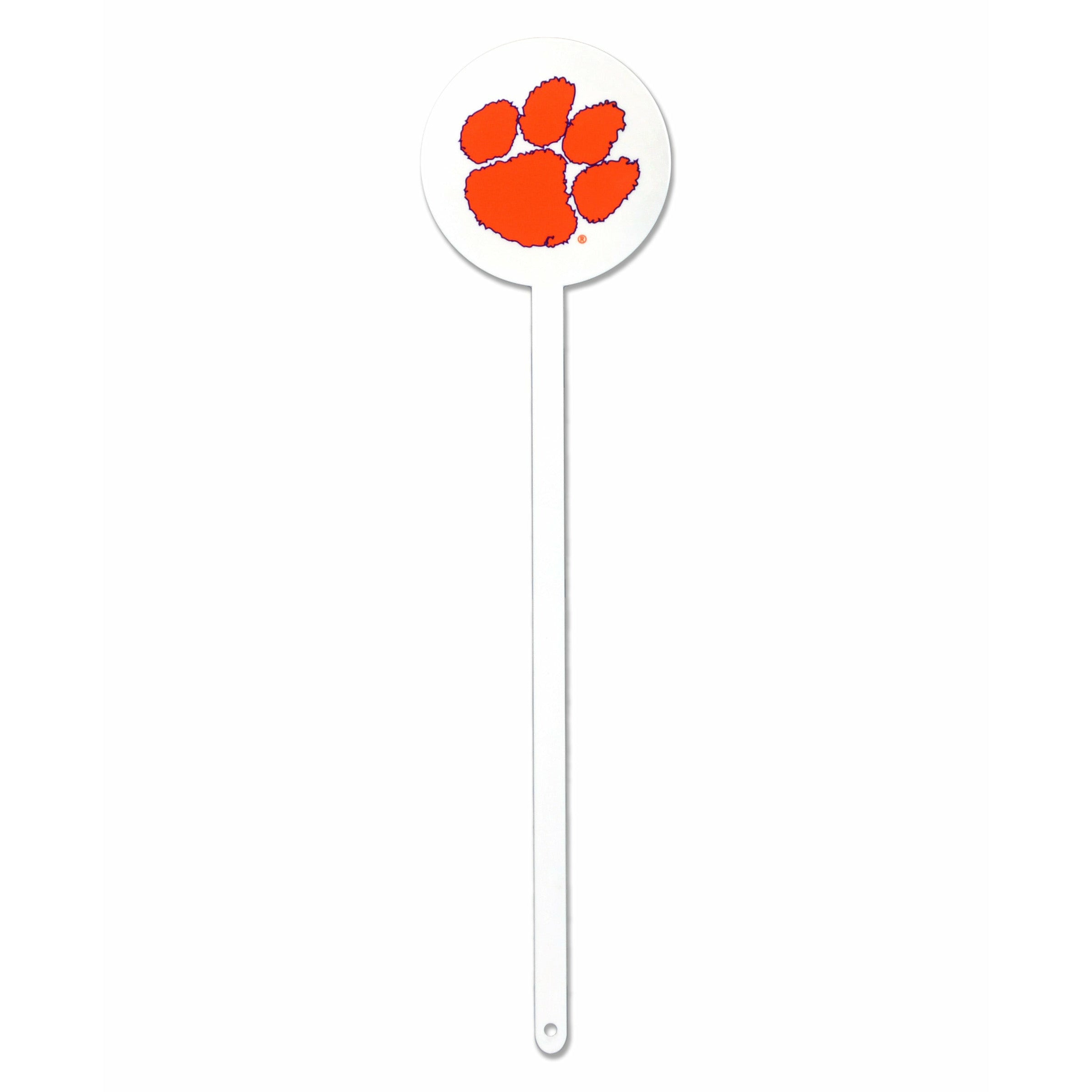 Clemson Tigers White Steel Garden Stake