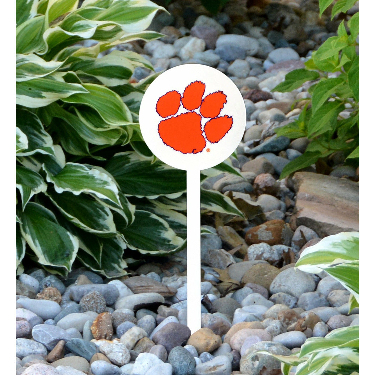 Clemson Tigers White Steel Garden Stake
