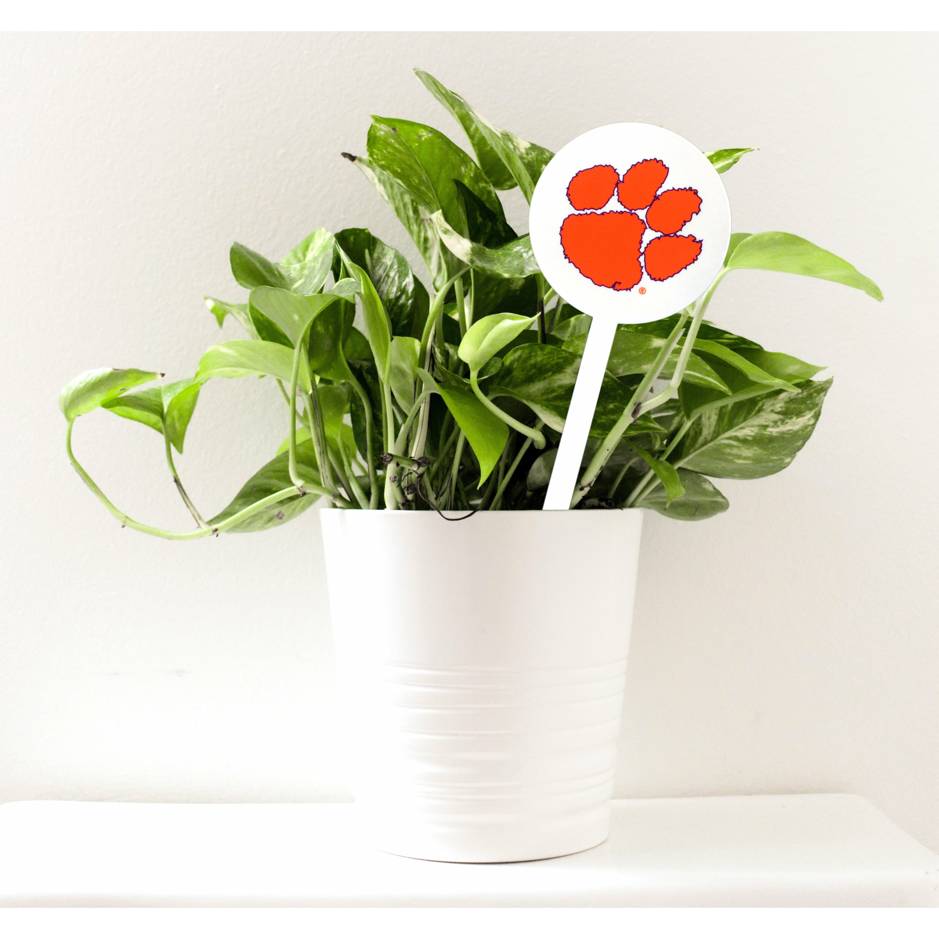 Clemson Tigers White Steel Garden Stake