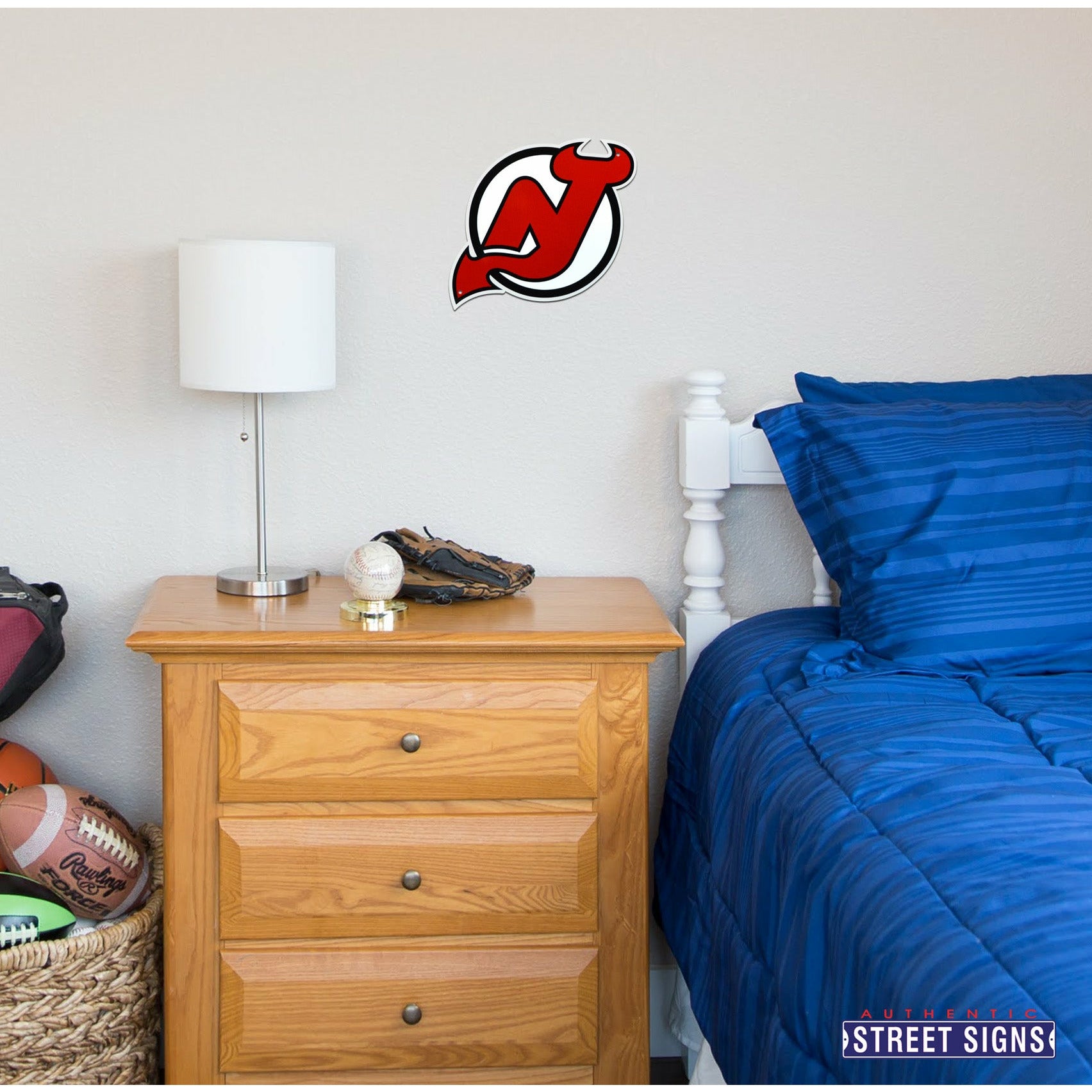 New Jersey Devils 12" Spirit Size Steel Laser Cut Sign