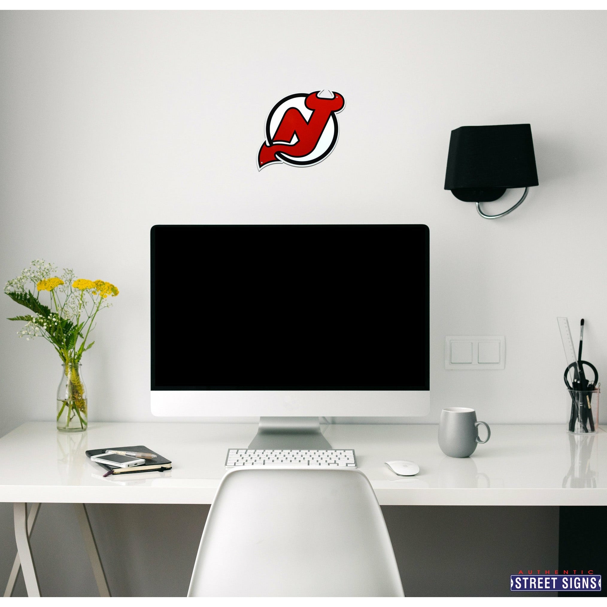 New Jersey Devils 12" Spirit Size Steel Laser Cut Sign