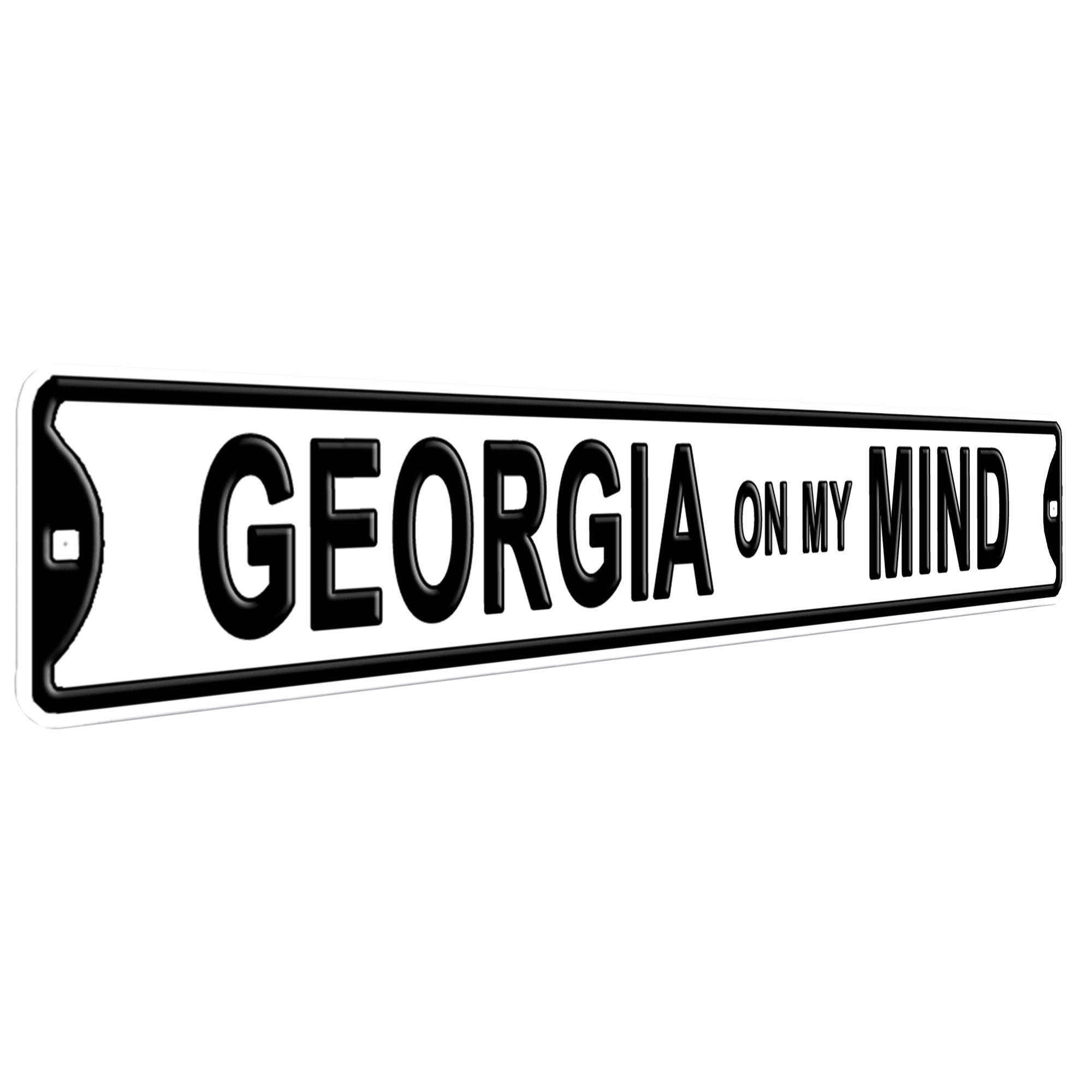 Georgia On My Mind - Embossed Steel Street Sign