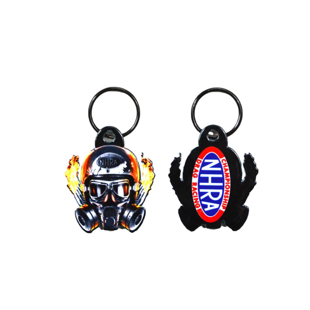 NHRA Game Face Mask Helmet Laser Cut Steel Key Ring