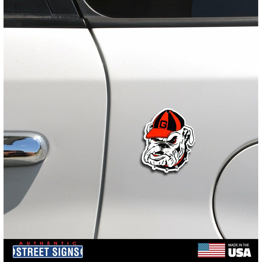 Georgia Bulldogs - Vintage Bulldog Head Steel Super Magnet