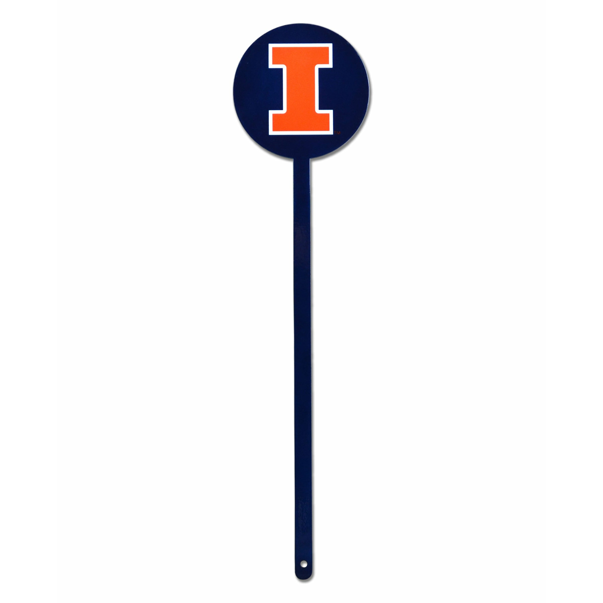Illinois Fighting Illini Navy Steel Garden Stake