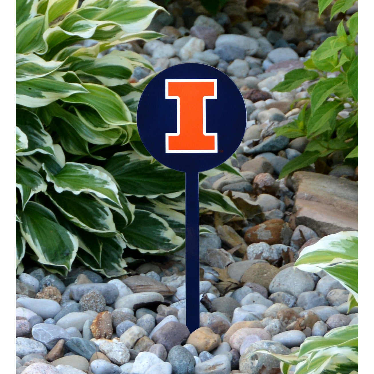 Illinois Fighting Illini Navy Steel Garden Stake