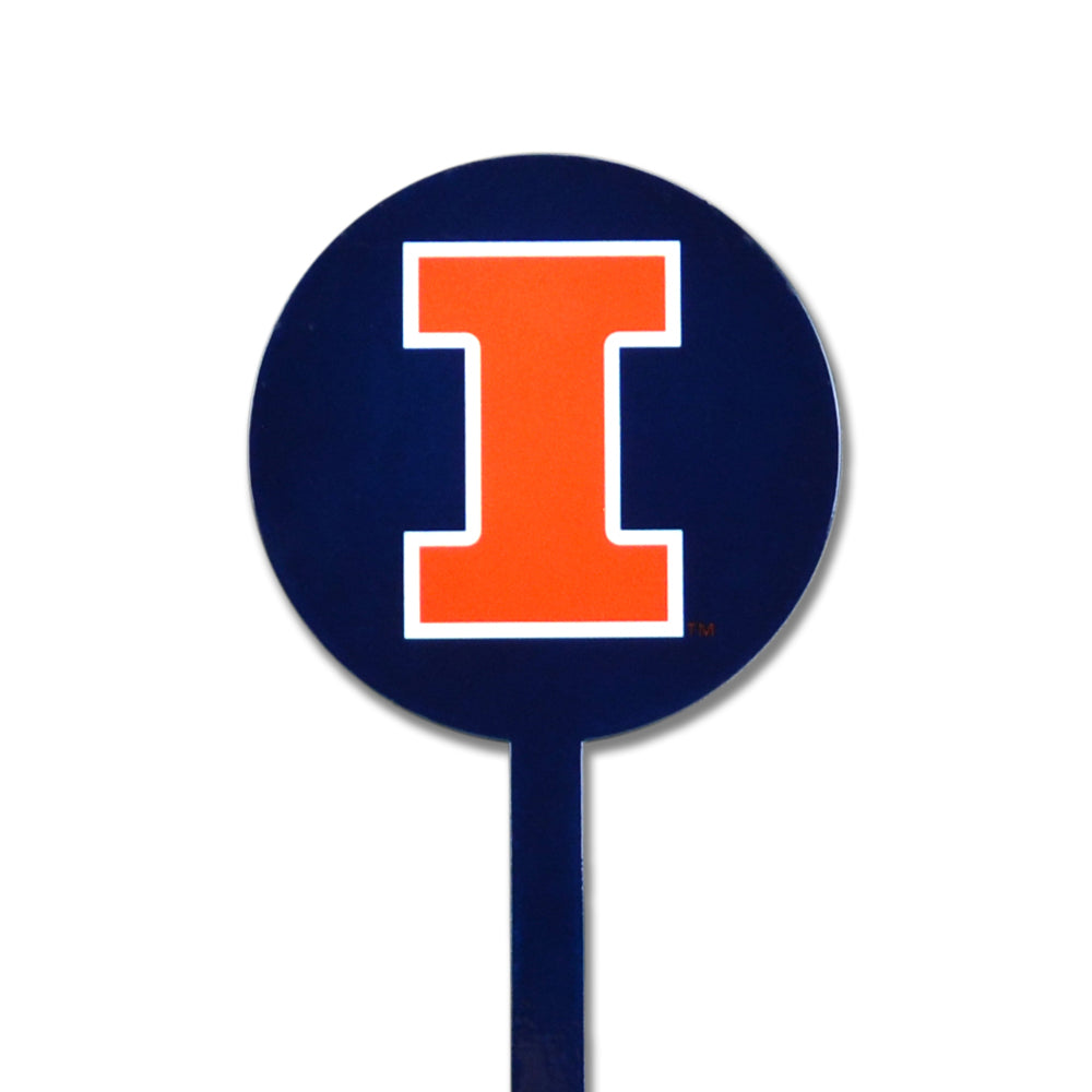 Illinois Fighting Illini Navy Steel Garden Stake