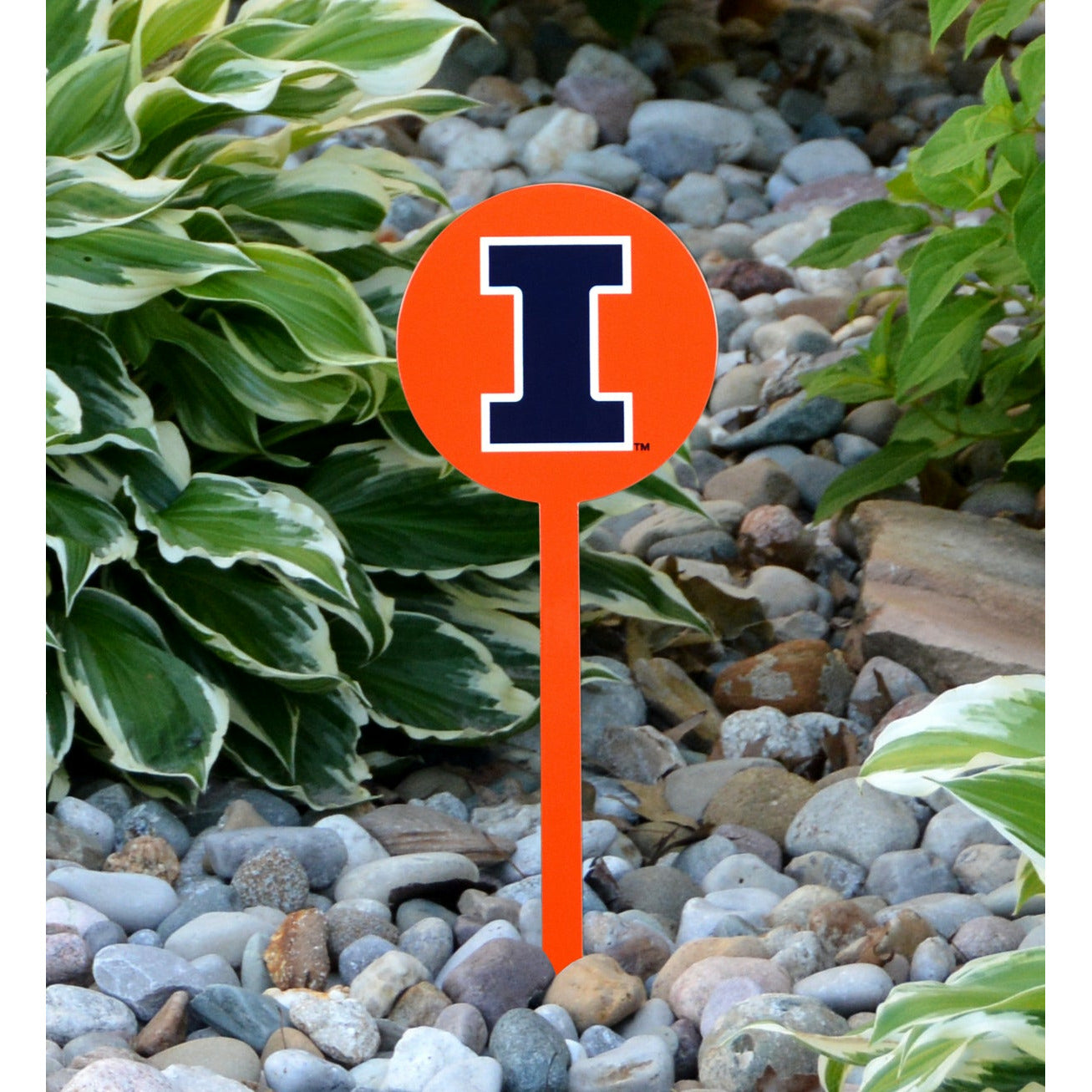 Illinois Fighting Illini Orange Steel Garden Stake