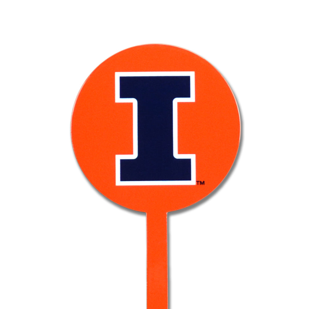 Illinois Fighting Illini Orange Steel Garden Stake