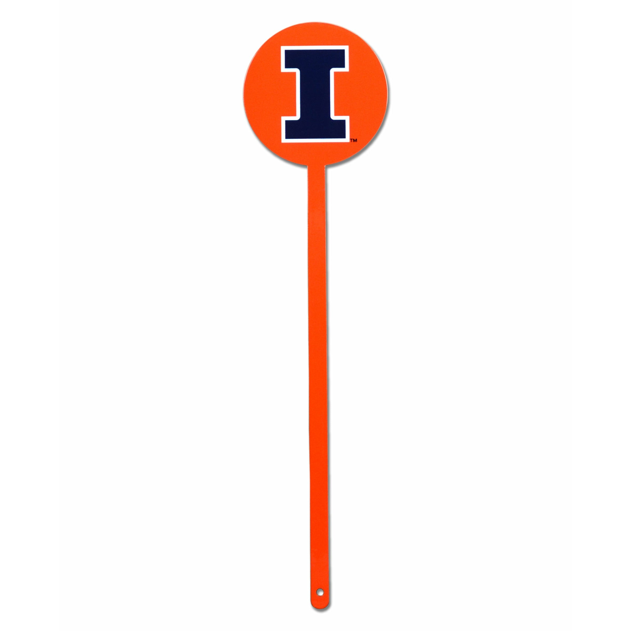 Illinois Fighting Illini Orange Steel Garden Stake