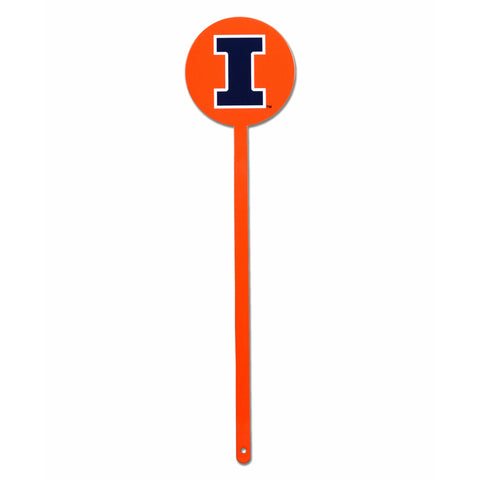 Illinois Fighting Illini Orange Steel Garden Stake