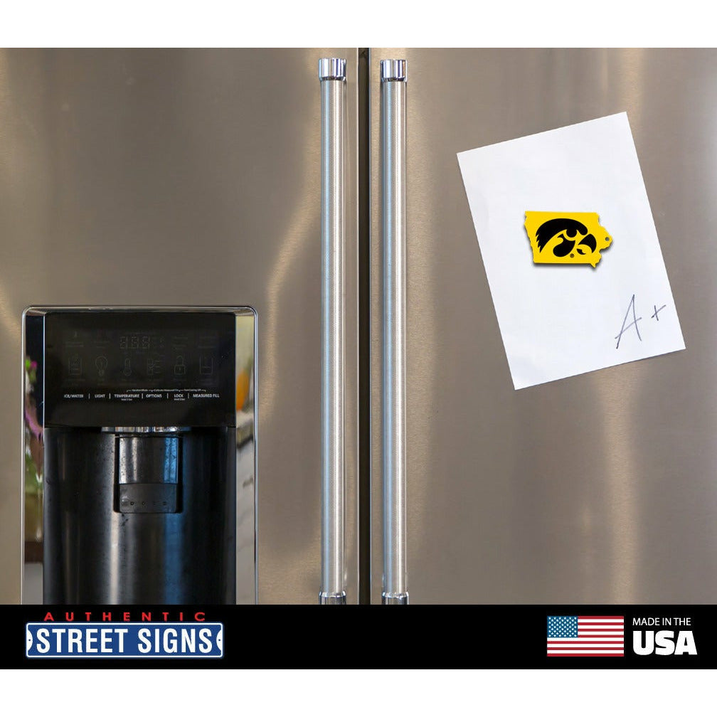 Iowa Hawkeyes - State of Iowa Steel Super Magnet