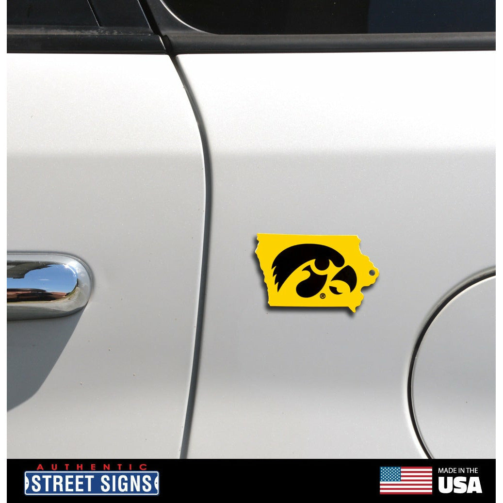 Iowa Hawkeyes - State of Iowa Steel Super Magnet