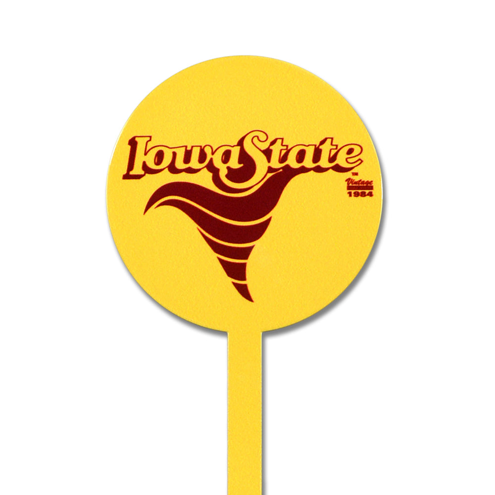 Iowa State Cyclones Vintage Yellow Steel Garden Stake