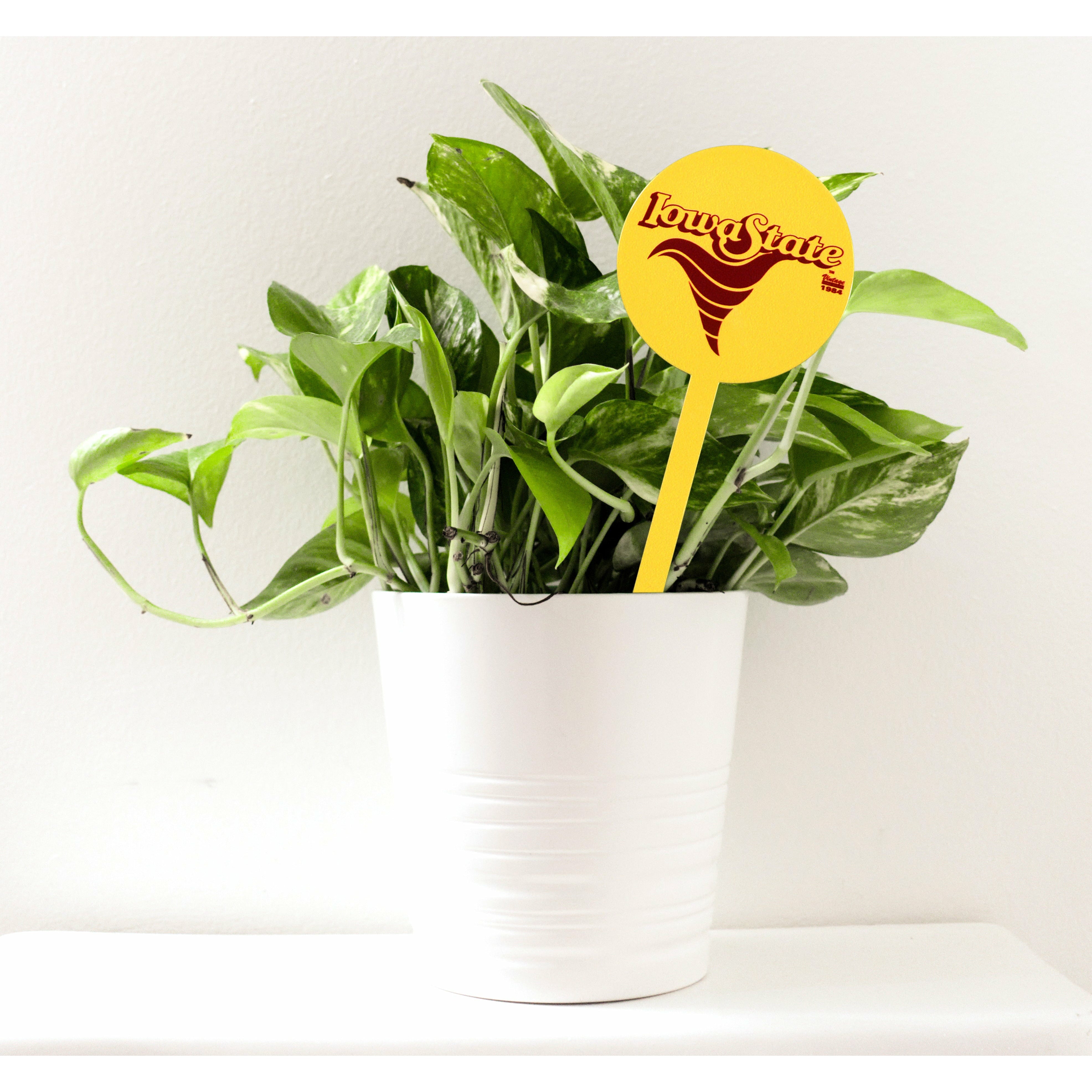 Iowa State Cyclones Vintage Yellow Steel Garden Stake