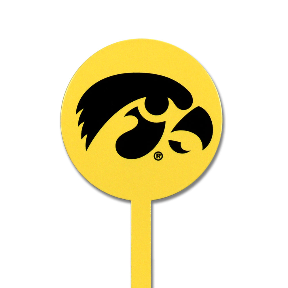 Iowa Hawkeyes Yellow Steel Garden Stake