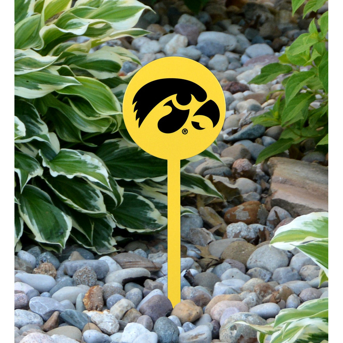 Iowa Hawkeyes Yellow Steel Garden Stake