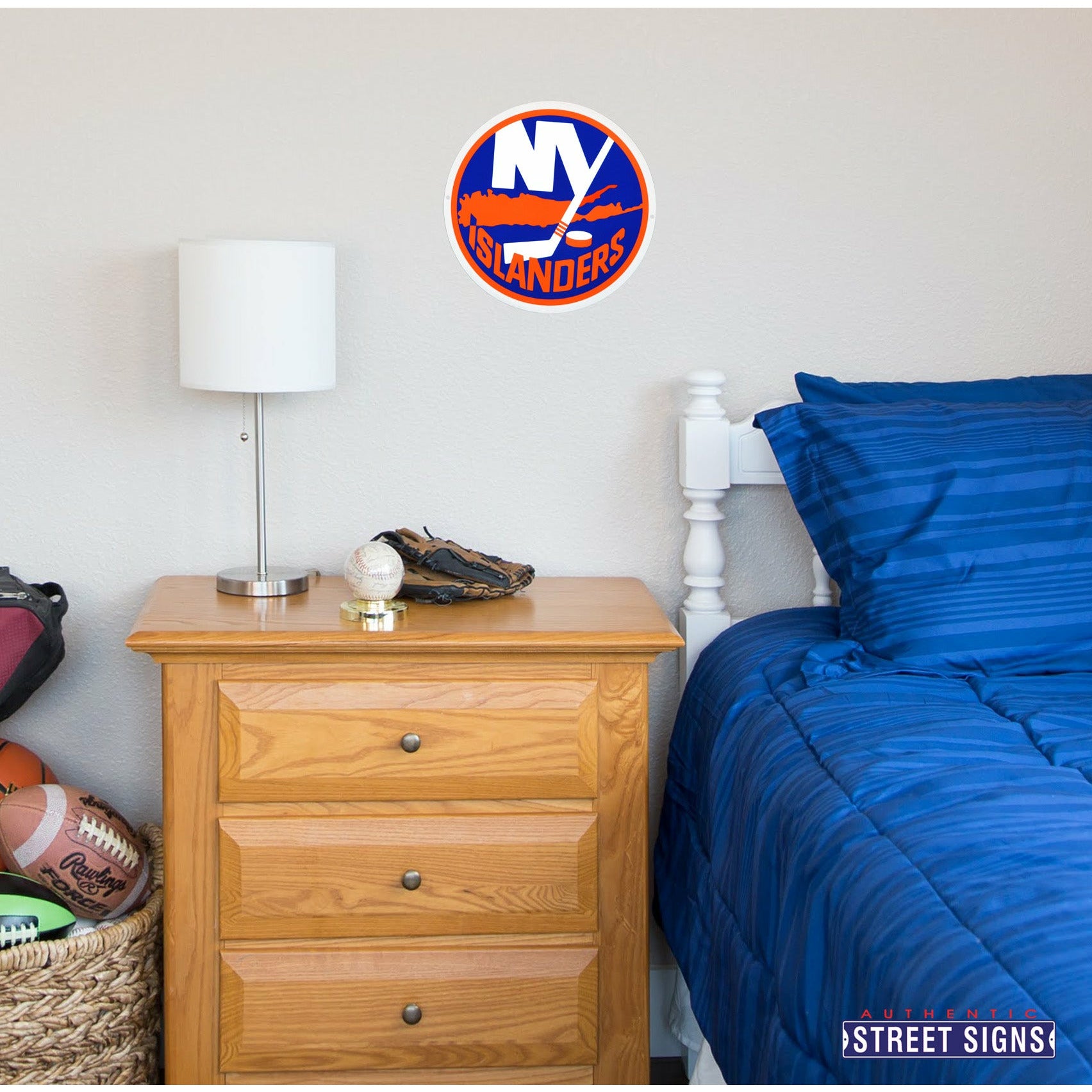New York Islanders 12" Spirit Size Steel Laser Cut Sign