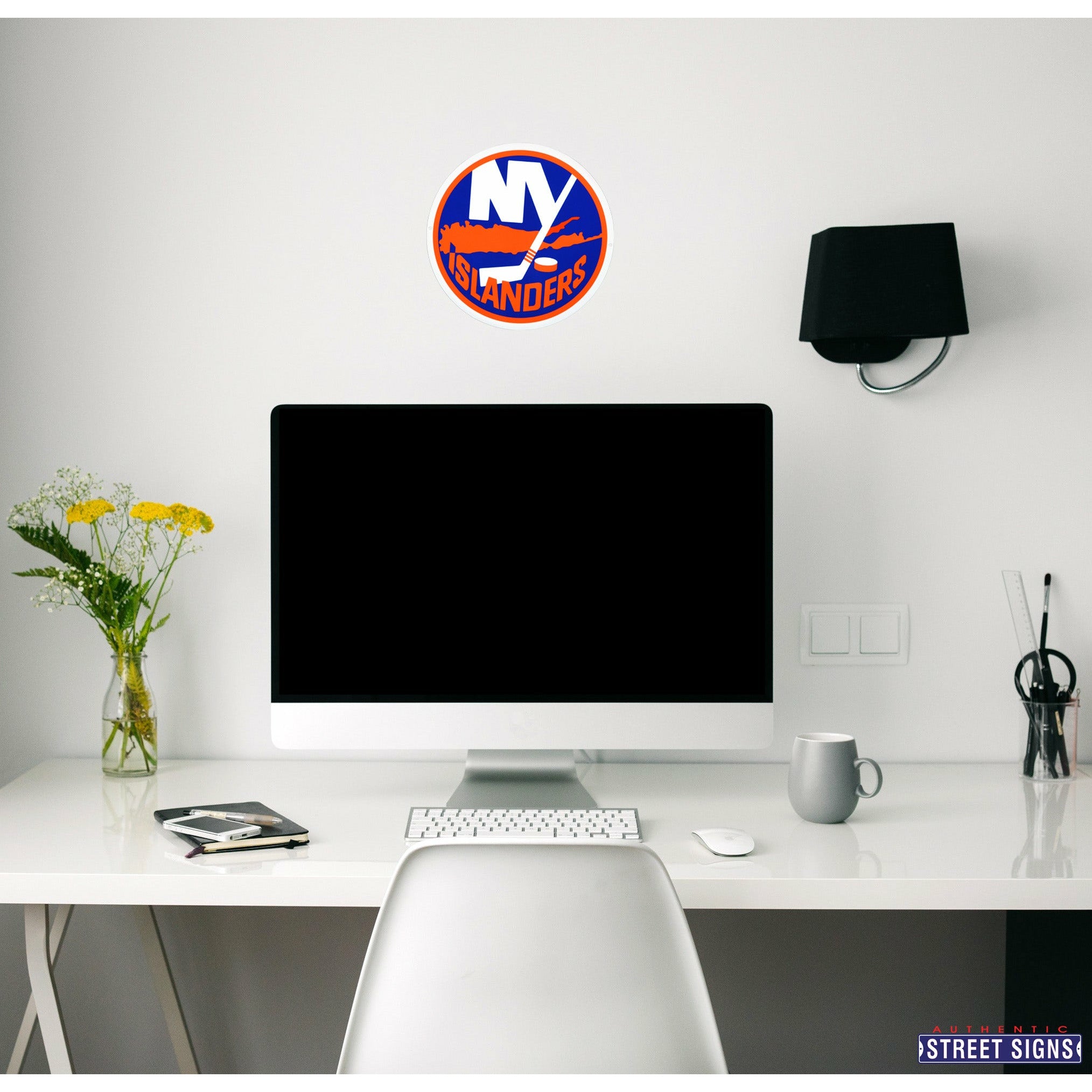 New York Islanders 12" Spirit Size Steel Laser Cut Sign