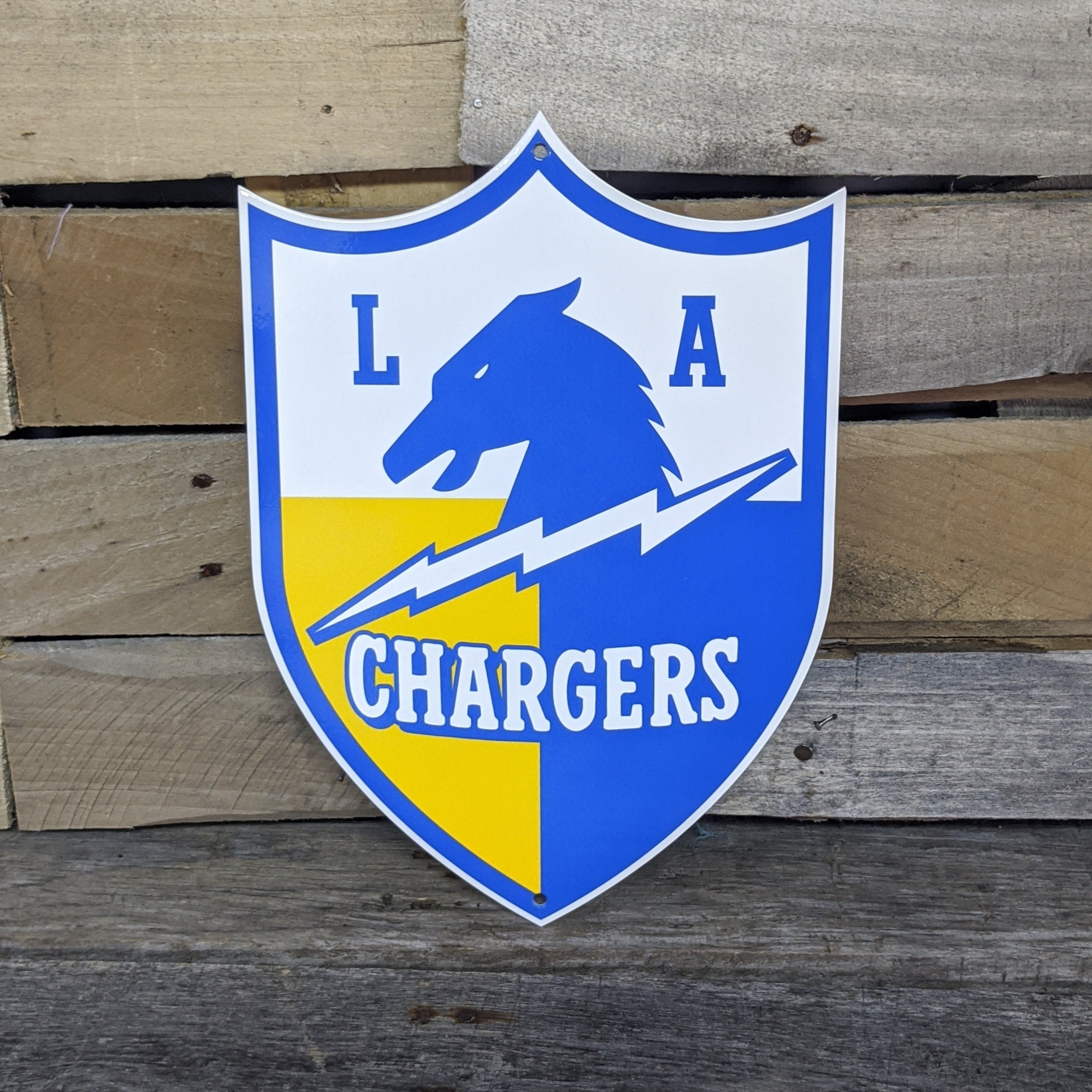 Los Angeles Chargers 12" Spirit Size Steel Laser Cut Sign
