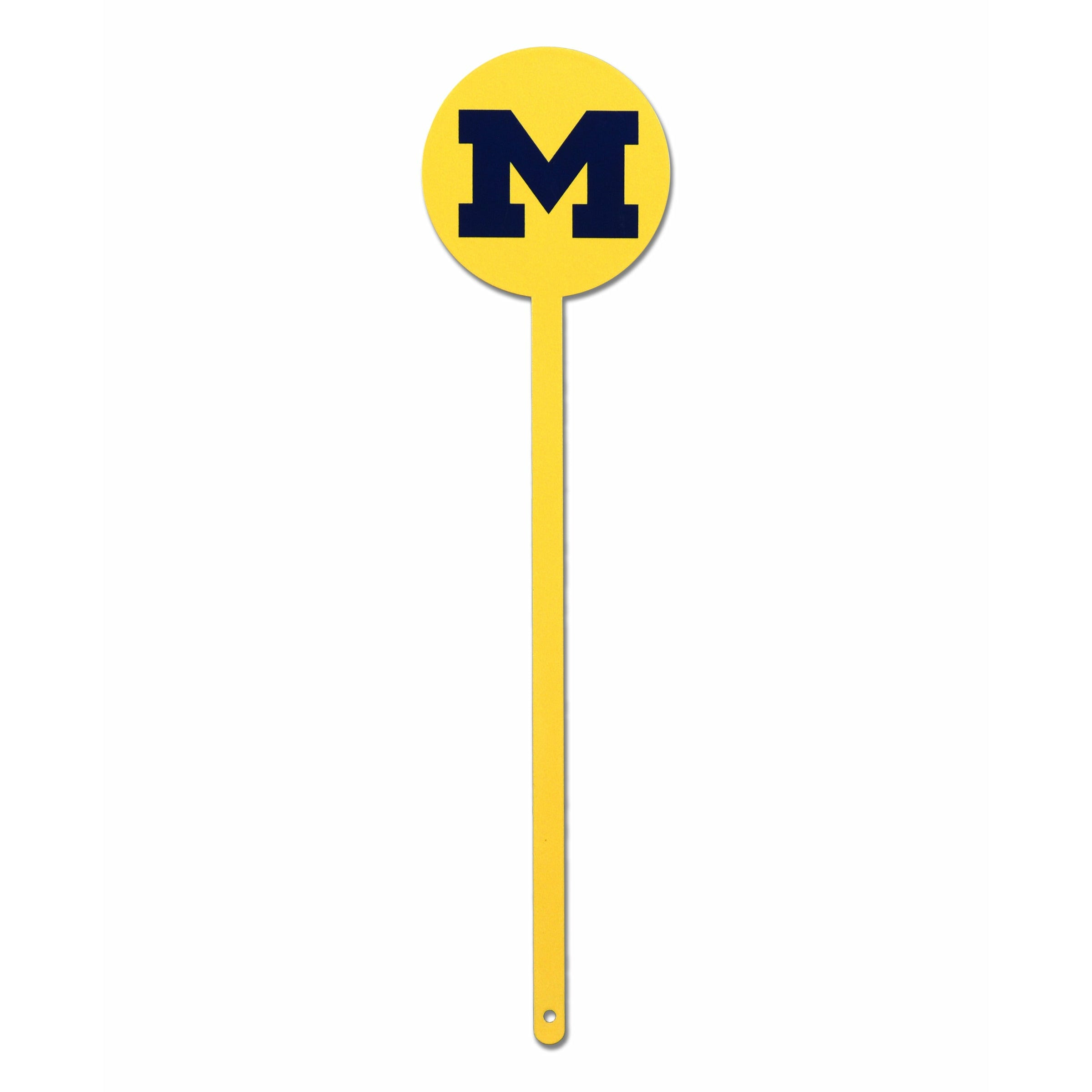 Michigan Wolverines Yellow Steel Garden Stake