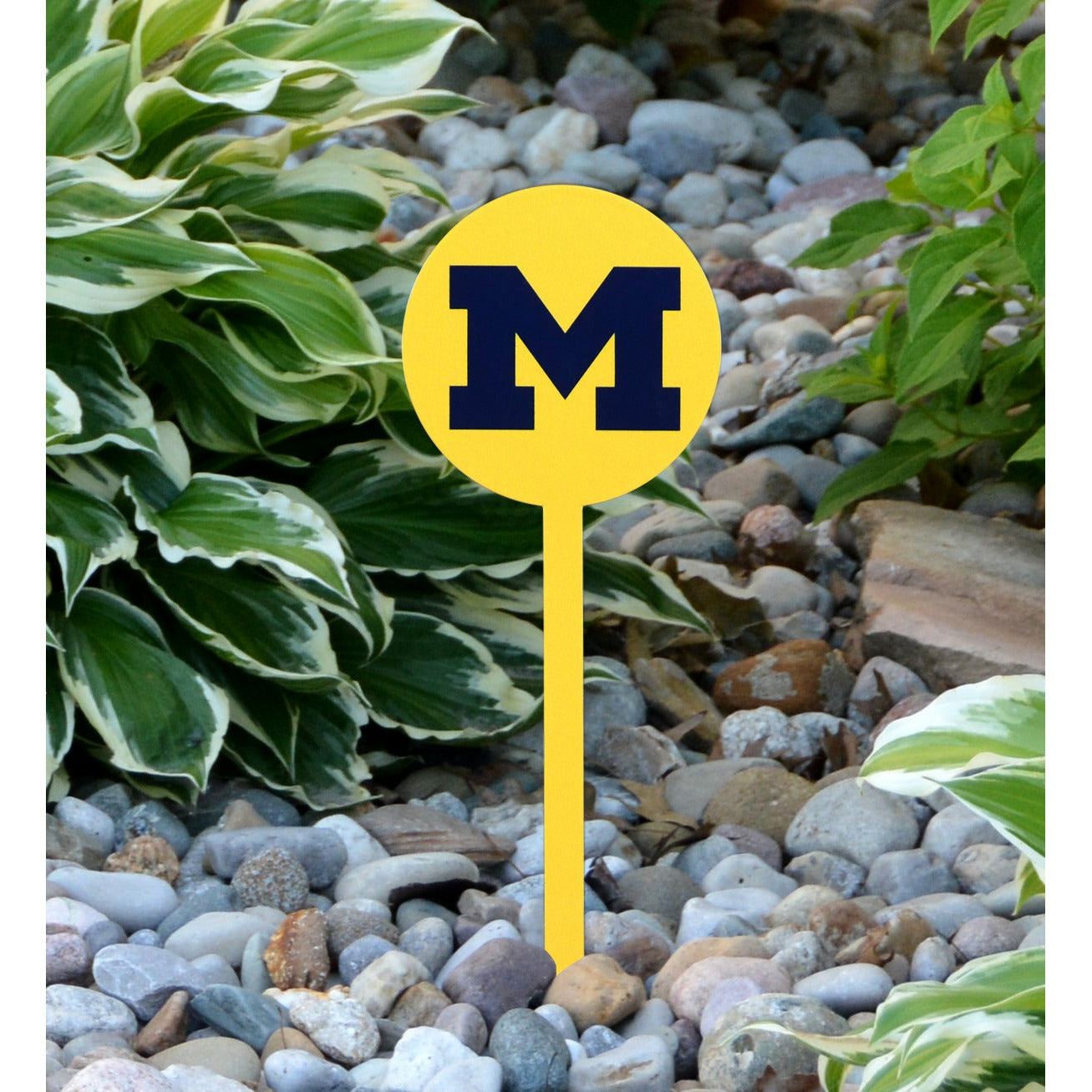 Michigan Wolverines Yellow Steel Garden Stake