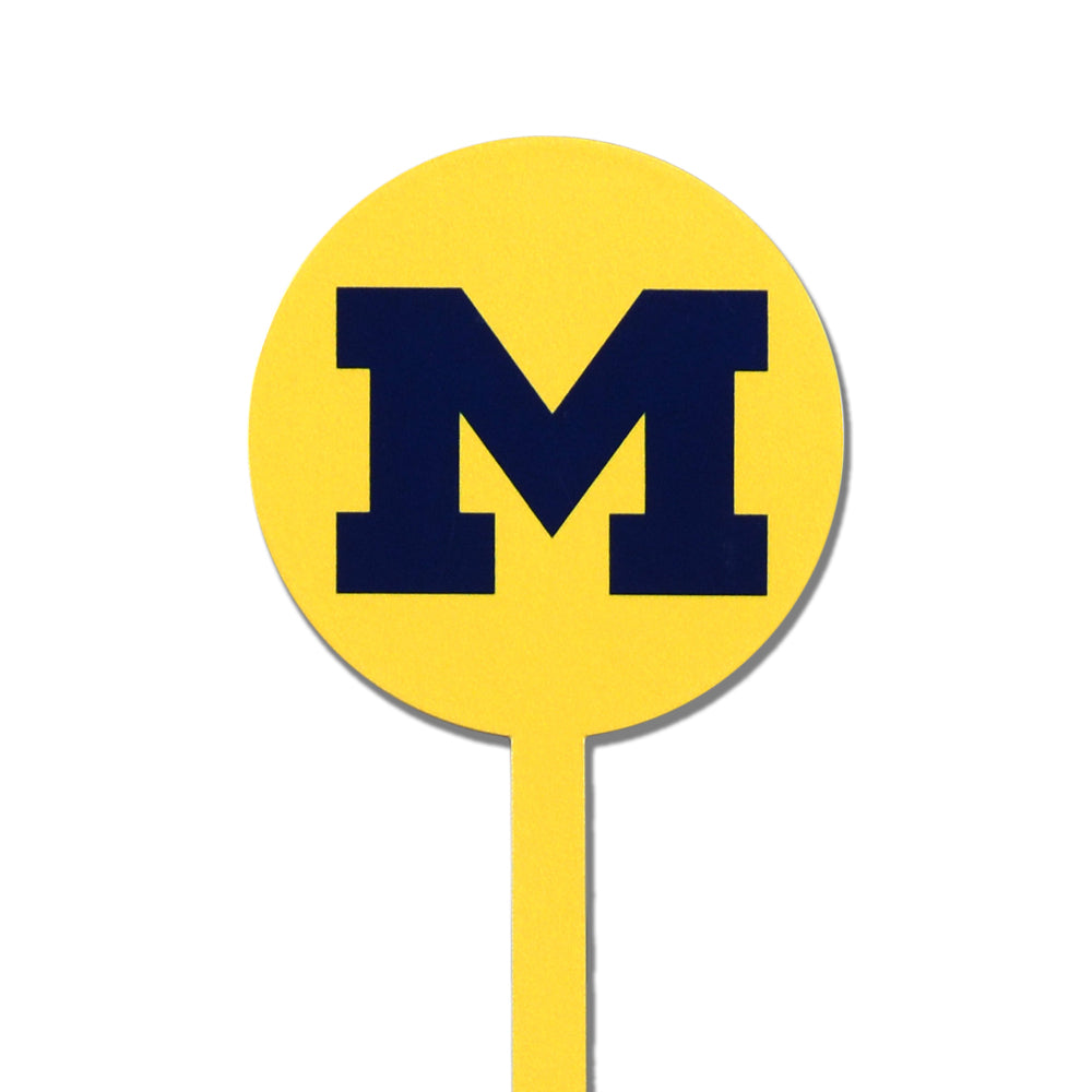 Michigan Wolverines Yellow Steel Garden Stake