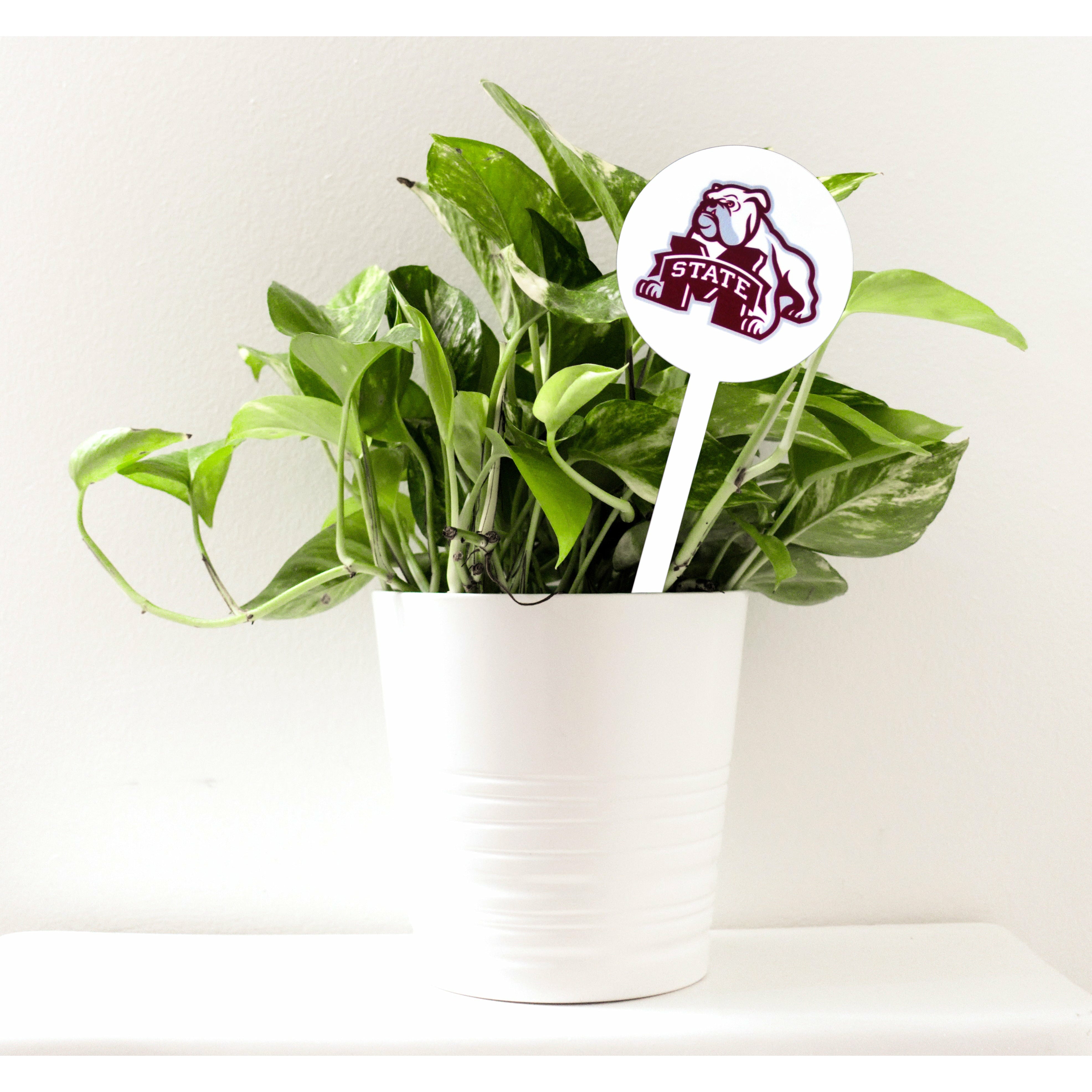 Mississippi State Bulldogs White Steel Garden Stake