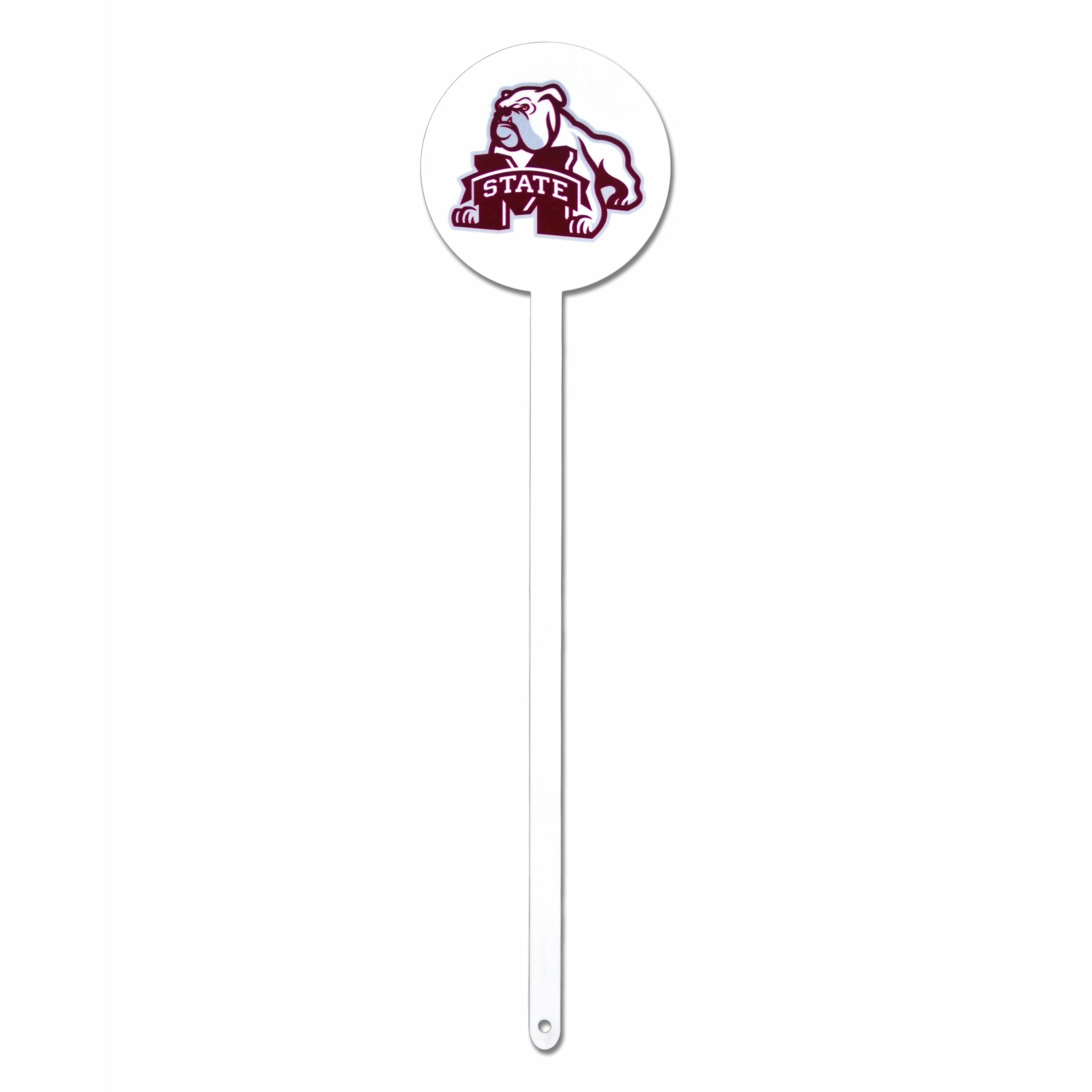 Mississippi State Bulldogs White Steel Garden Stake