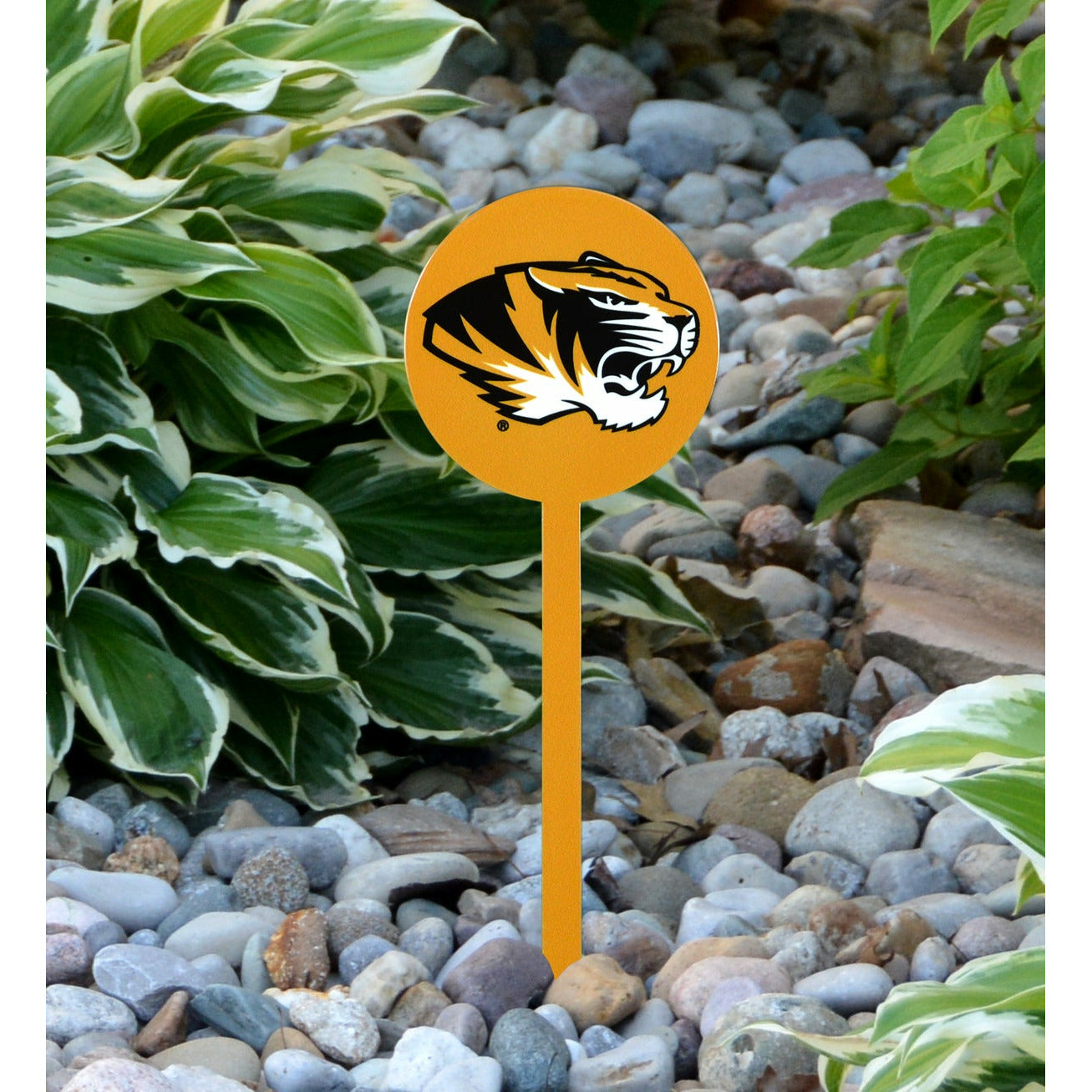 Missouri Tigers Tiger Head Gold Steel Garden Stake
