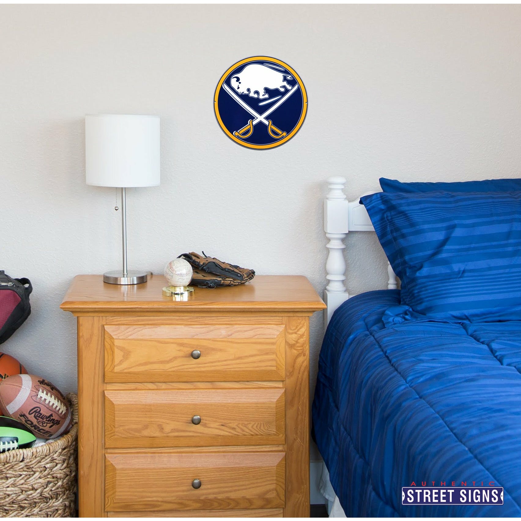 Buffalo Sabres 12" Spirit Size Steel Laser Cut Sign