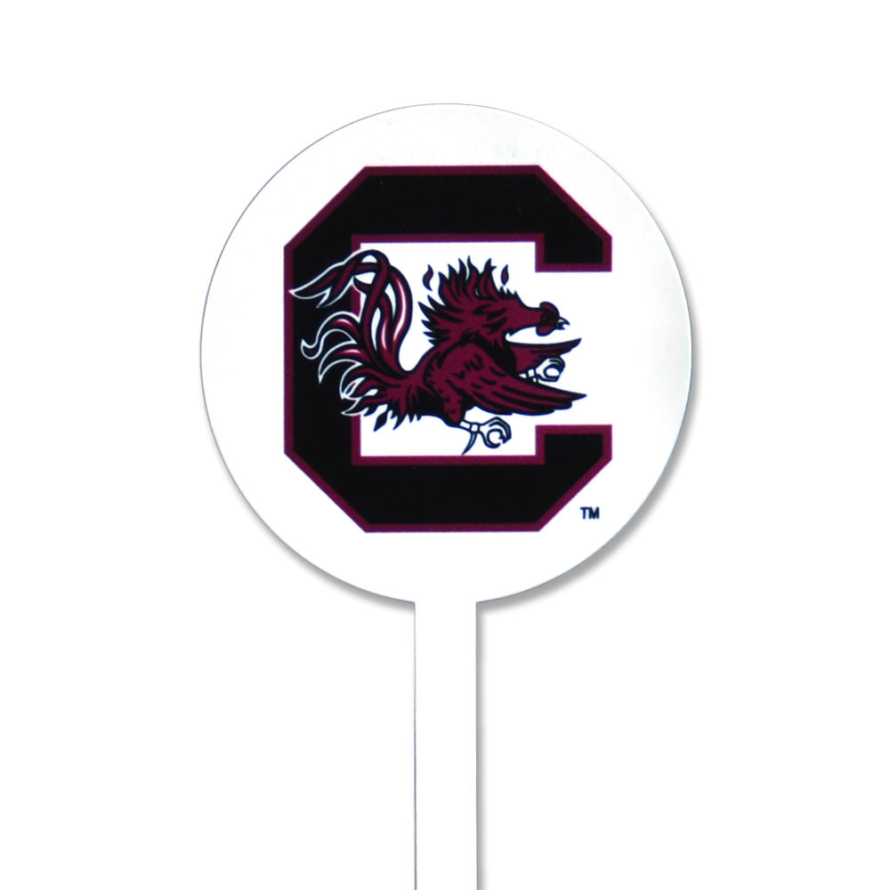 South Carolina Gamecocks White Steel Garden Stake