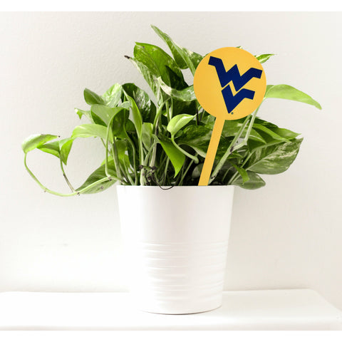 West Virginia Mountaineers Yellow Steel Garden Stake