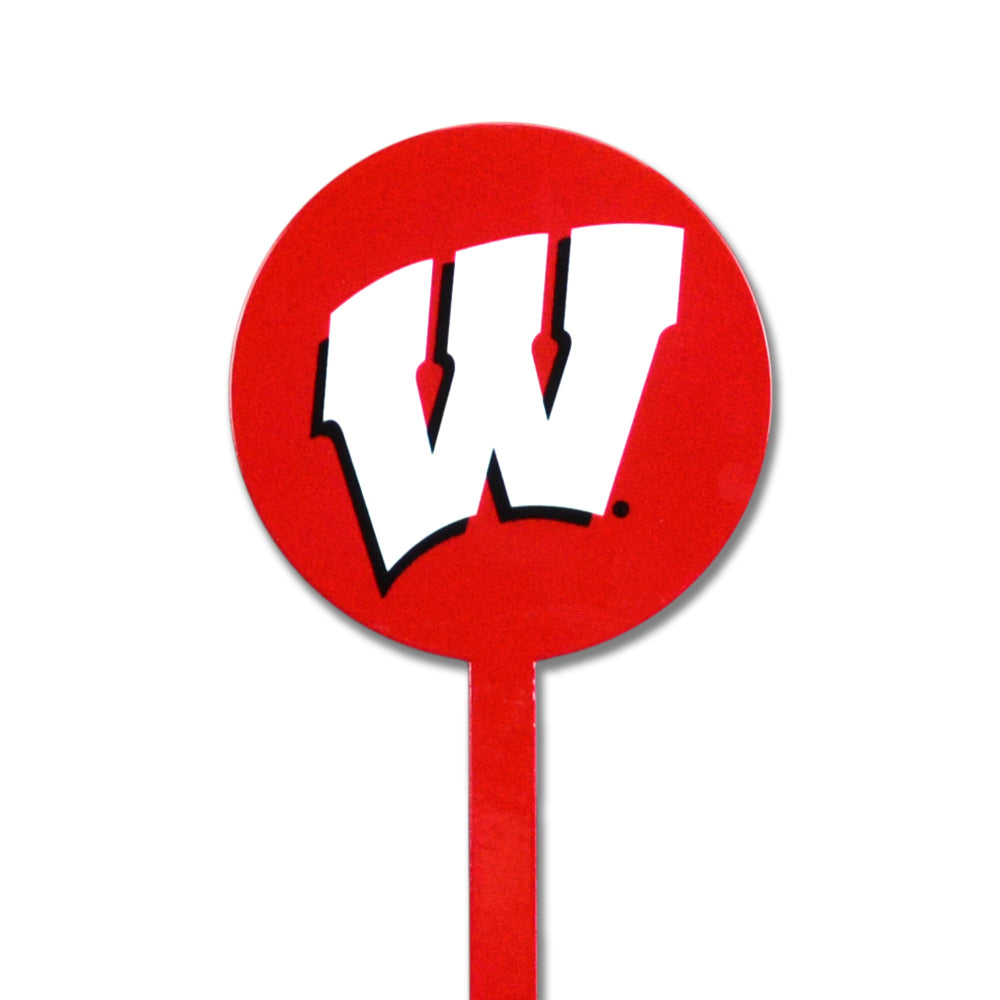 Wisconsin Badgers Red Steel Garden Stake