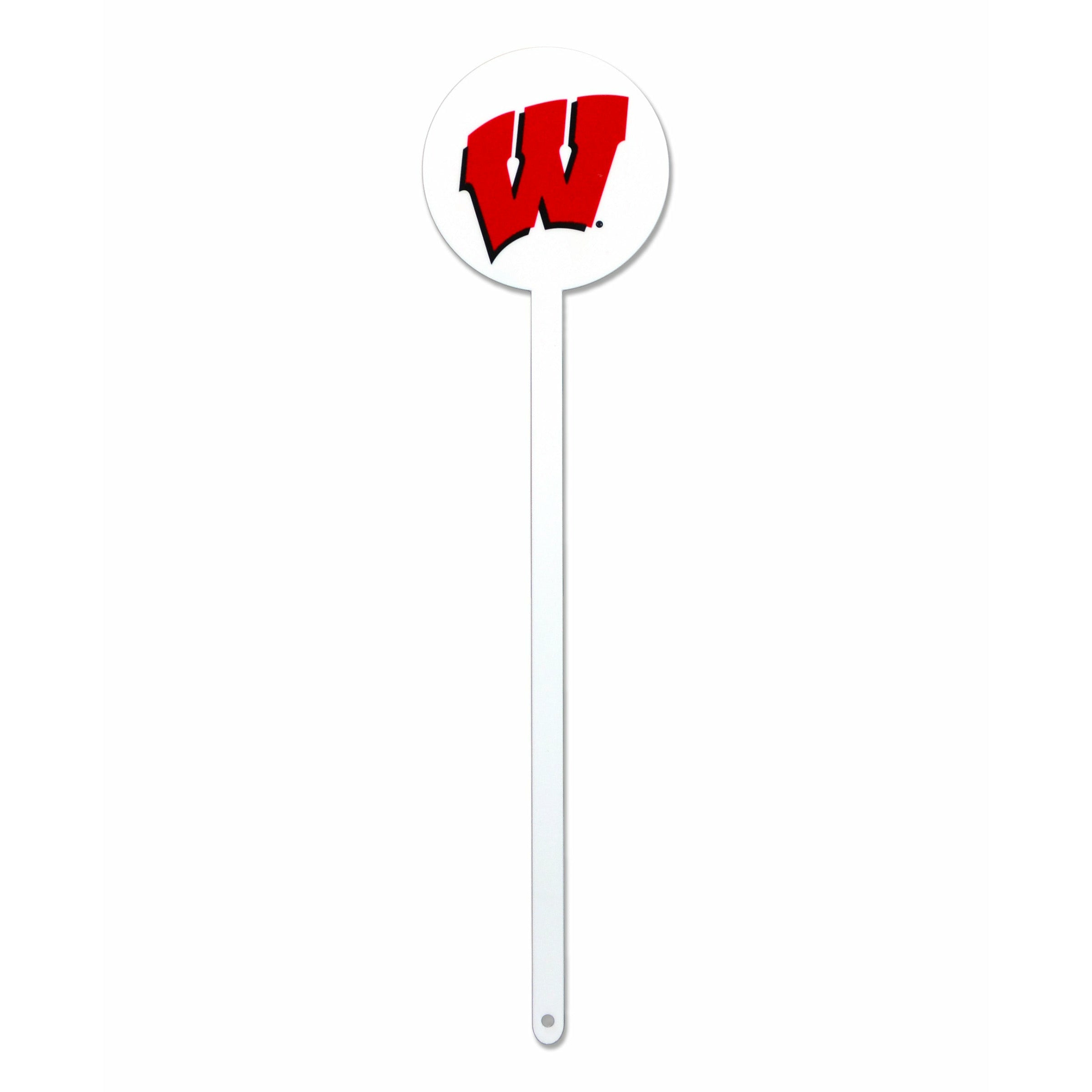 Wisconsin Badgers White Steel Garden Stake