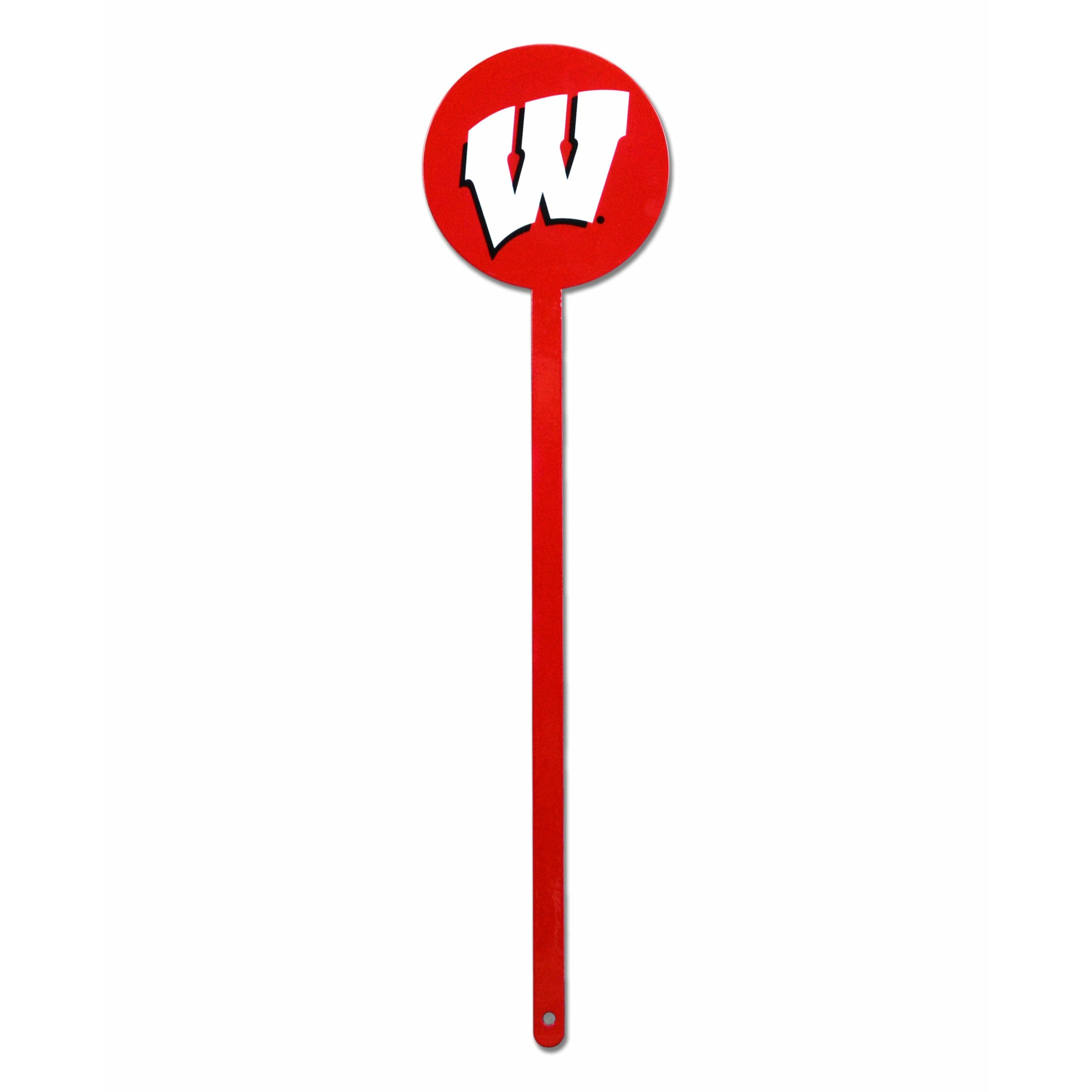 Wisconsin Badgers Red Steel Garden Stake