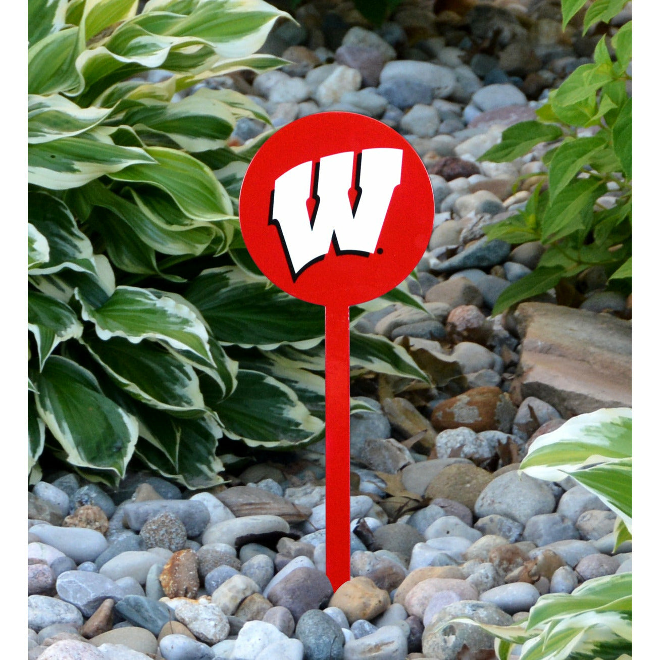 Wisconsin Badgers Red Steel Garden Stake