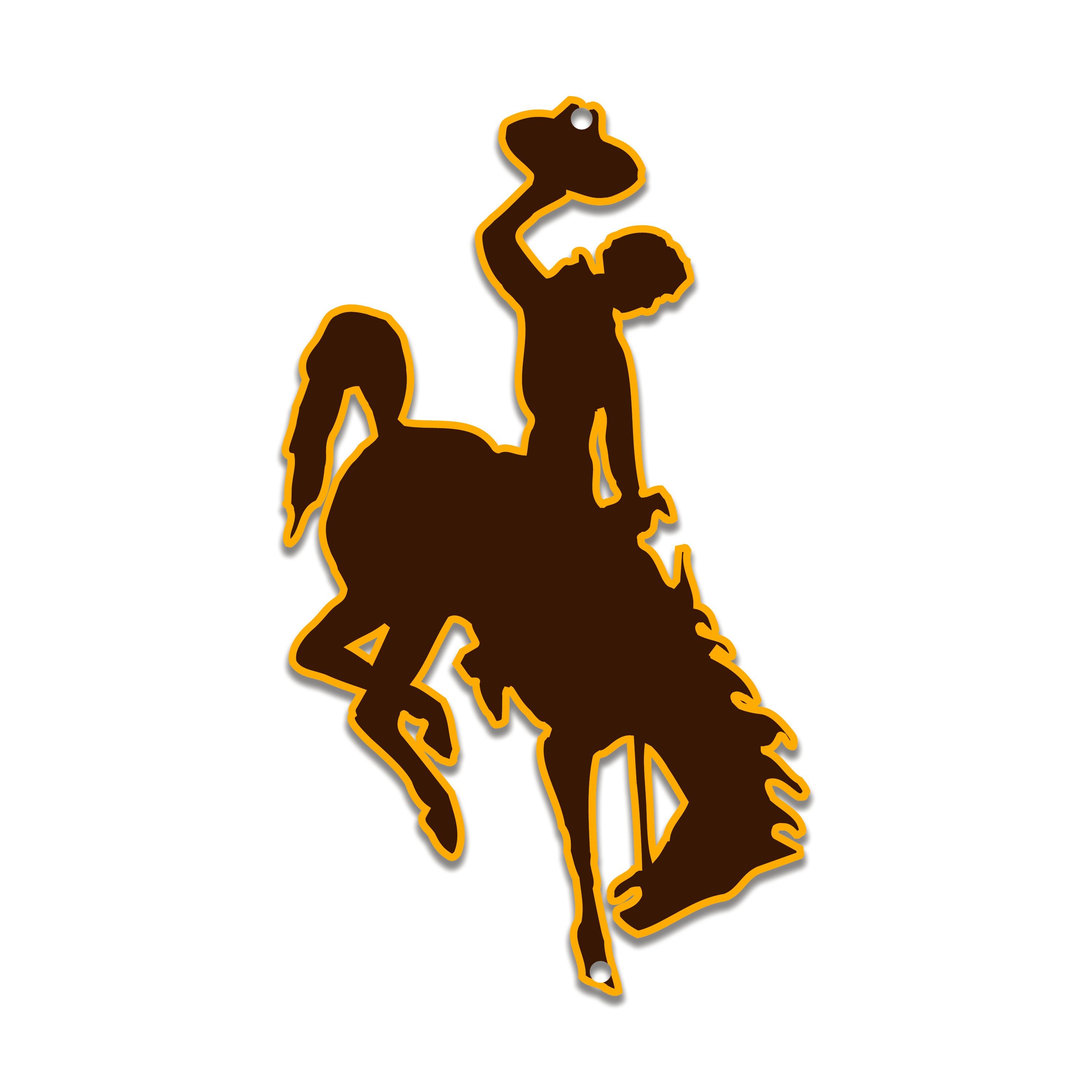 Wyoming Cowboys 24" Statement Size Steel Laser Cut Sign