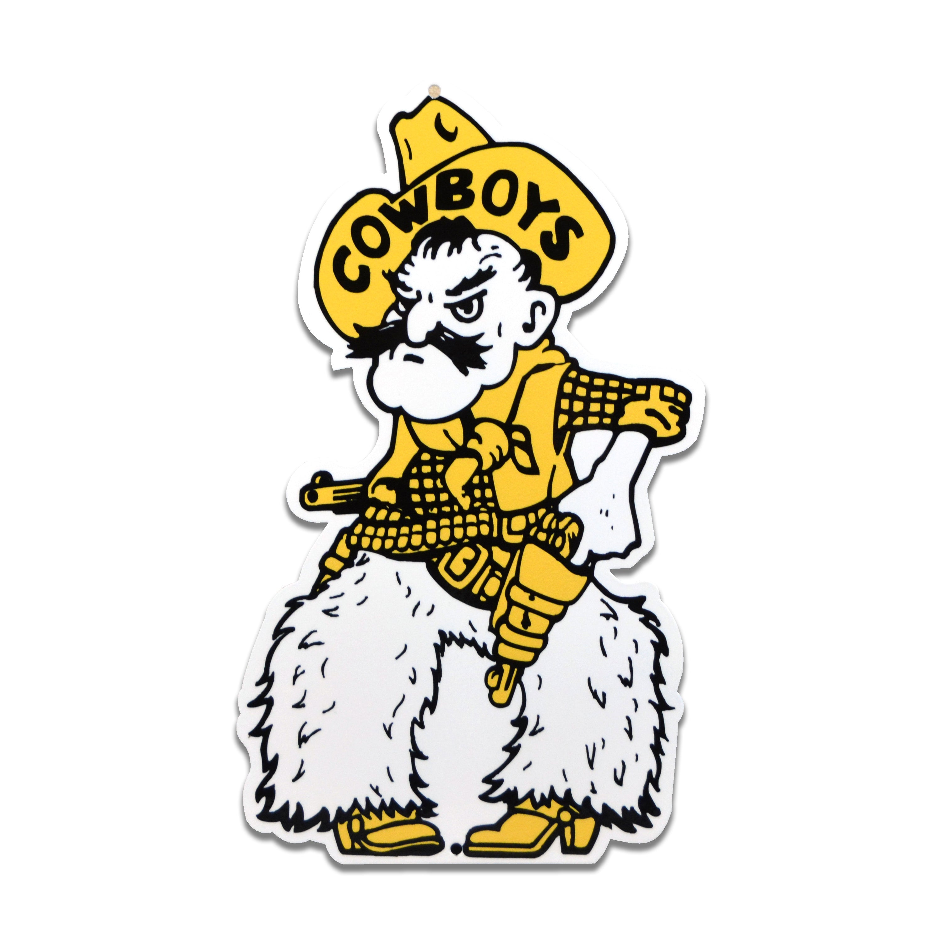 Wyoming Cowboys - Pistol Pete 24" Statement Size Steel Laser Cut Sign