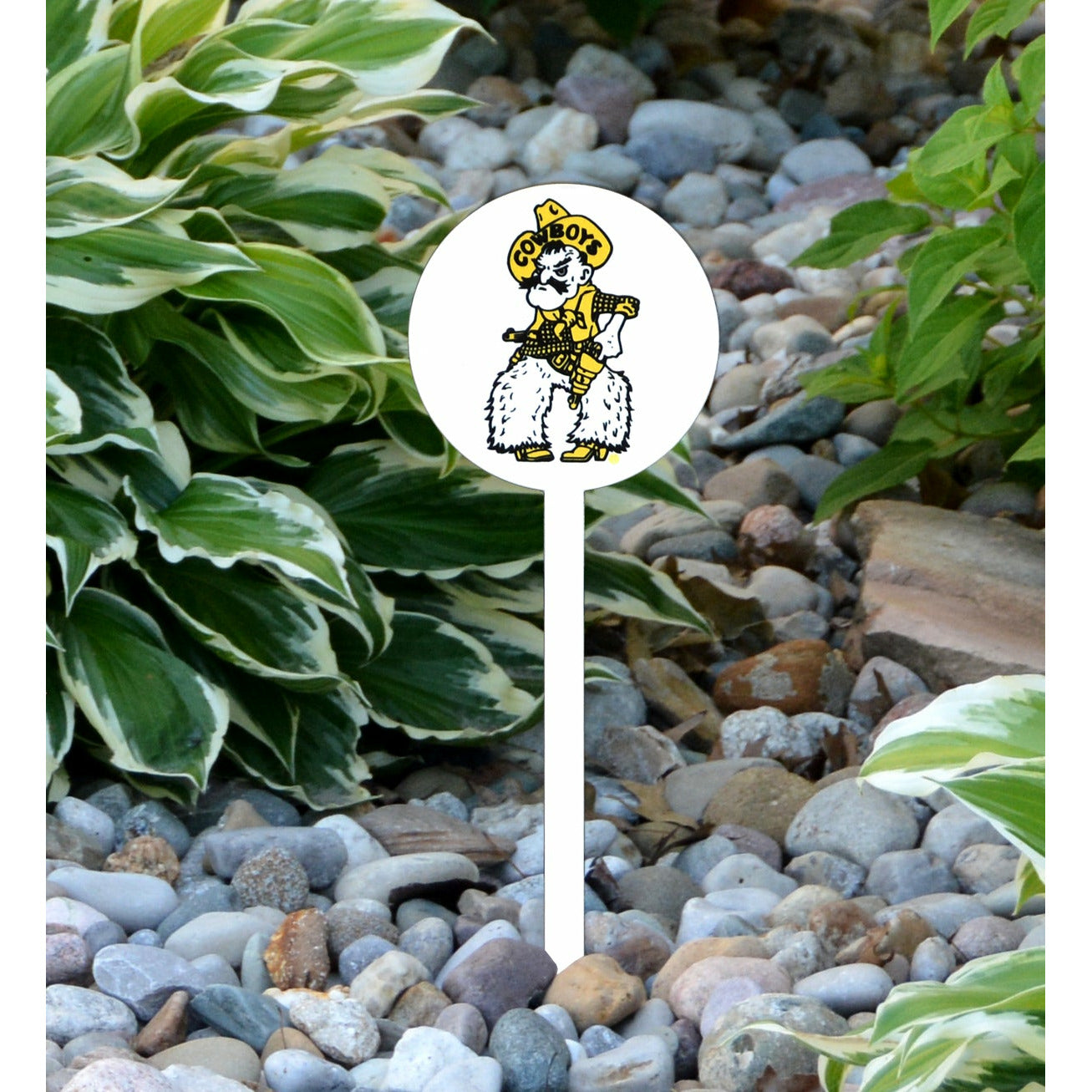 Wyoming Cowboys Pistol Pete Steel Garden Stake